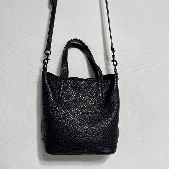 Rebecca Minkoff Mini Unlined Tote Handbag Black - Picture 2 of 15